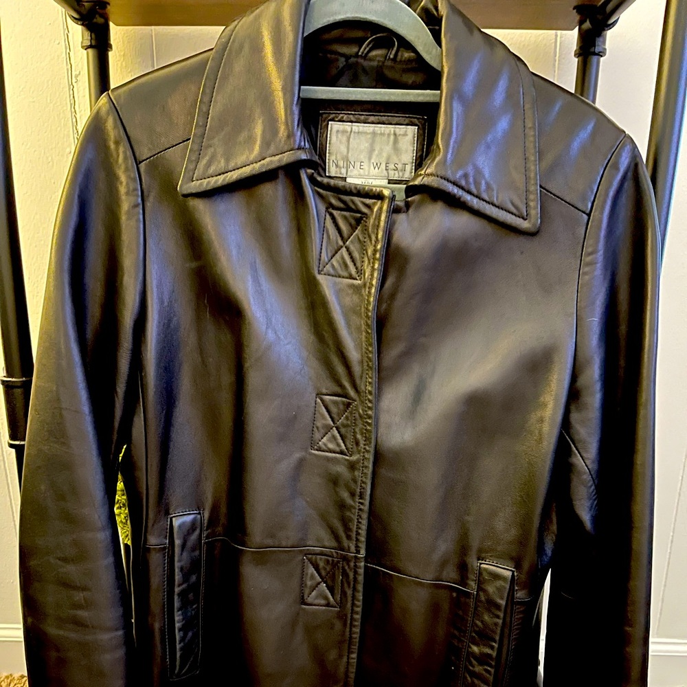 Nine West Butter Soft Leather Jacket EUC